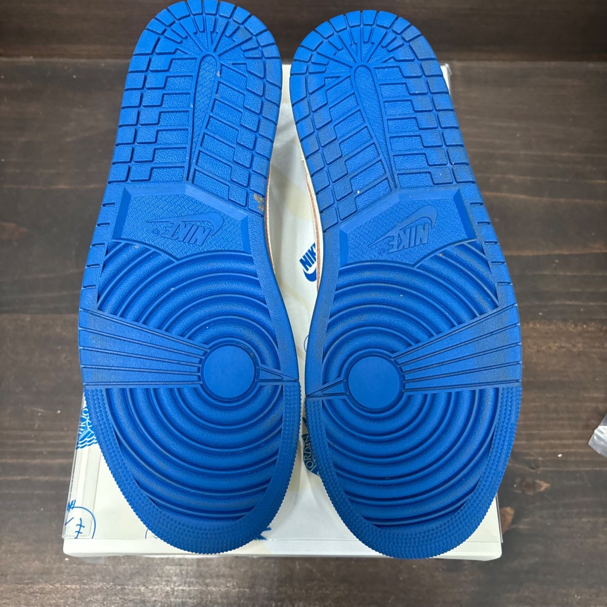 Jordan 1 Retro Low OG SP Fragment x Travis Scott Sail Military Blue Size 10.5 (Pre-Owned) - Image 6