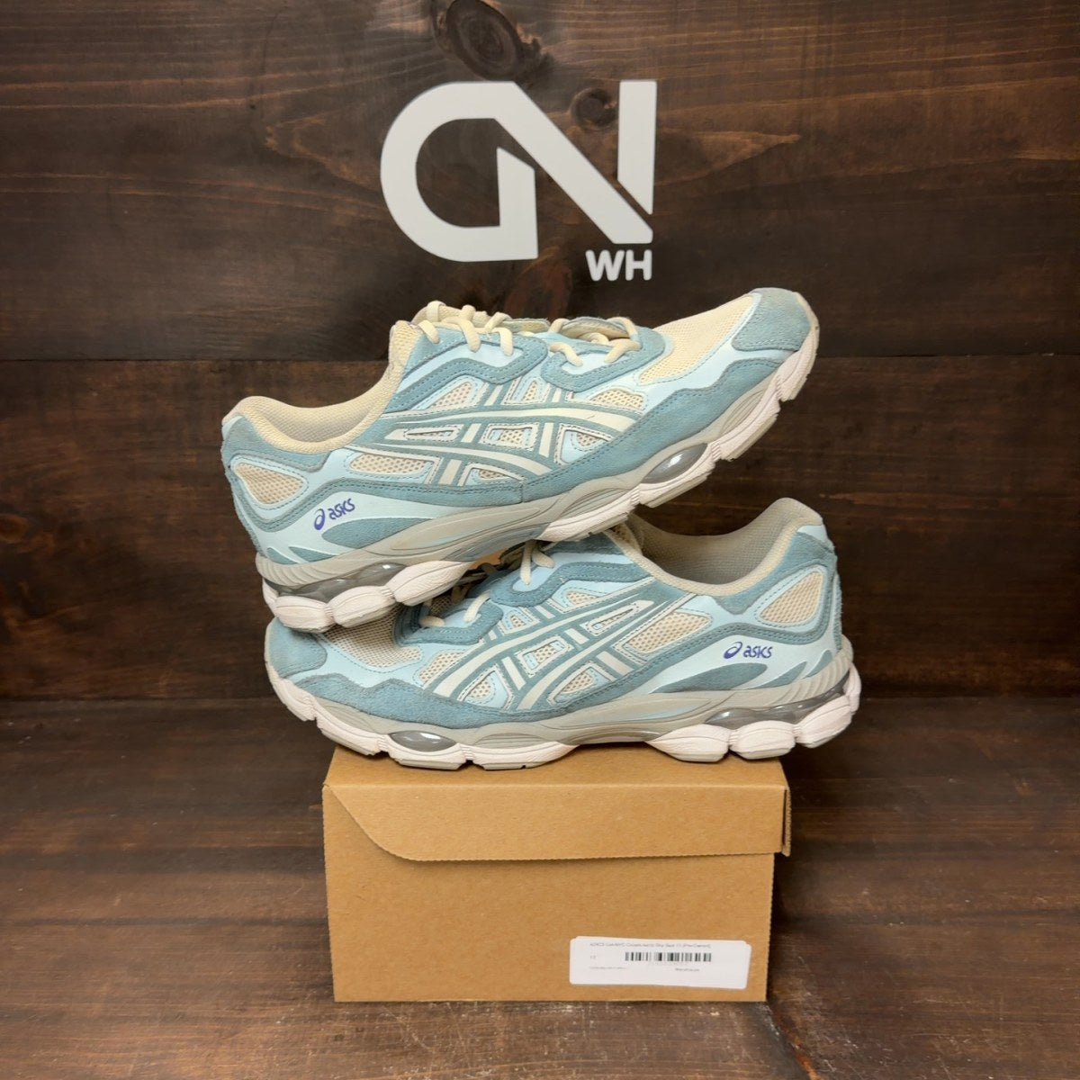 ASICS Gel-NYC Cream Arctic Sky Size 11 (Pre-Owned) - Image 1