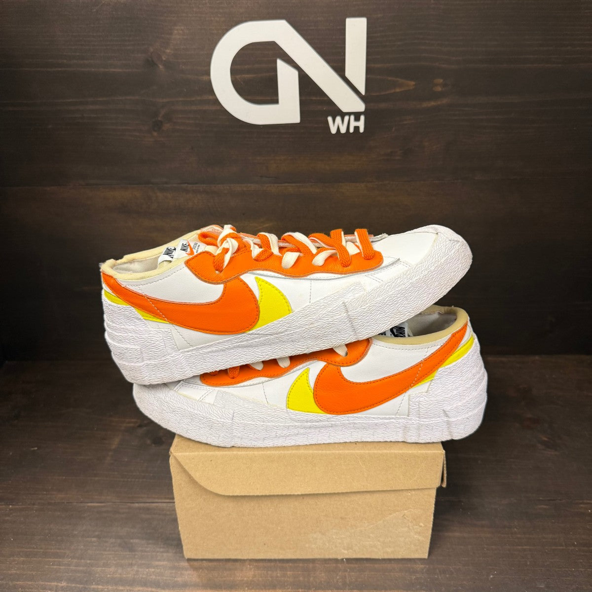 Nike Blazer Low sacai White Magma Orange Size 11 (Pre-Owned) - Image 1
