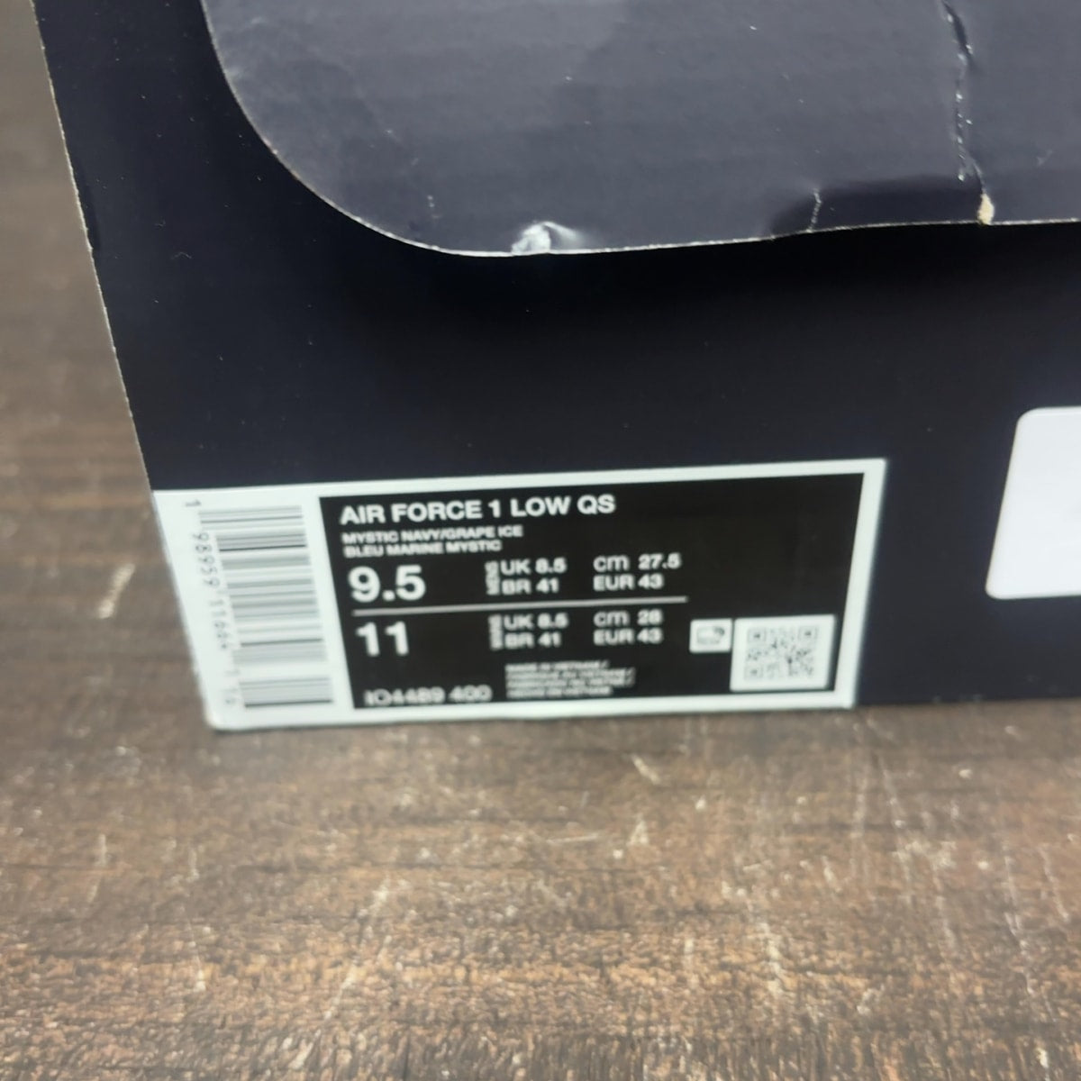 Nike Air Force 1 Low Patent Leather Mystic Navy Grape Ice - Image 7