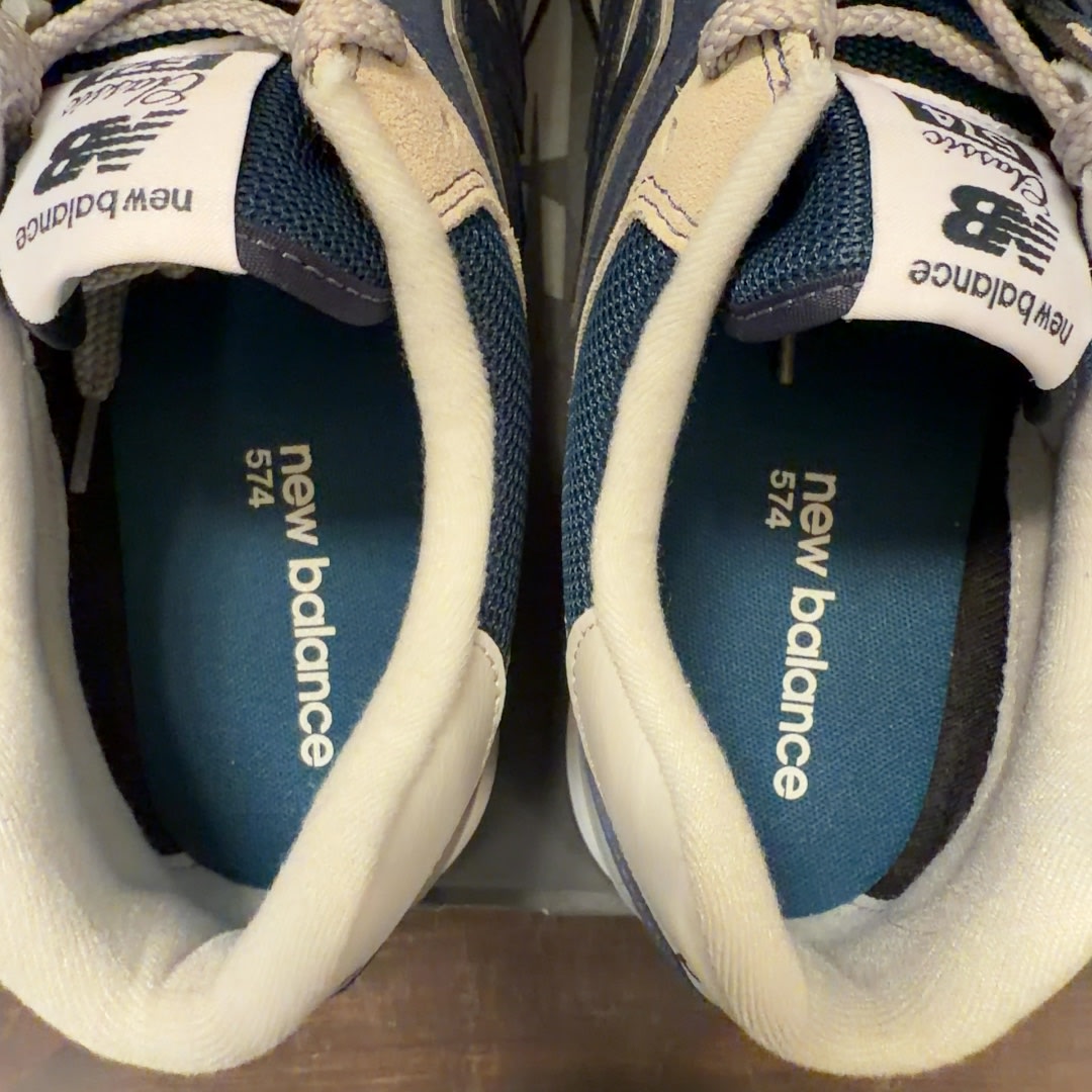 New Balance 574 Navy White - Image 5