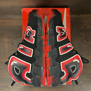 Nike Air More Uptempo Black White Laser Crimson - Image 5