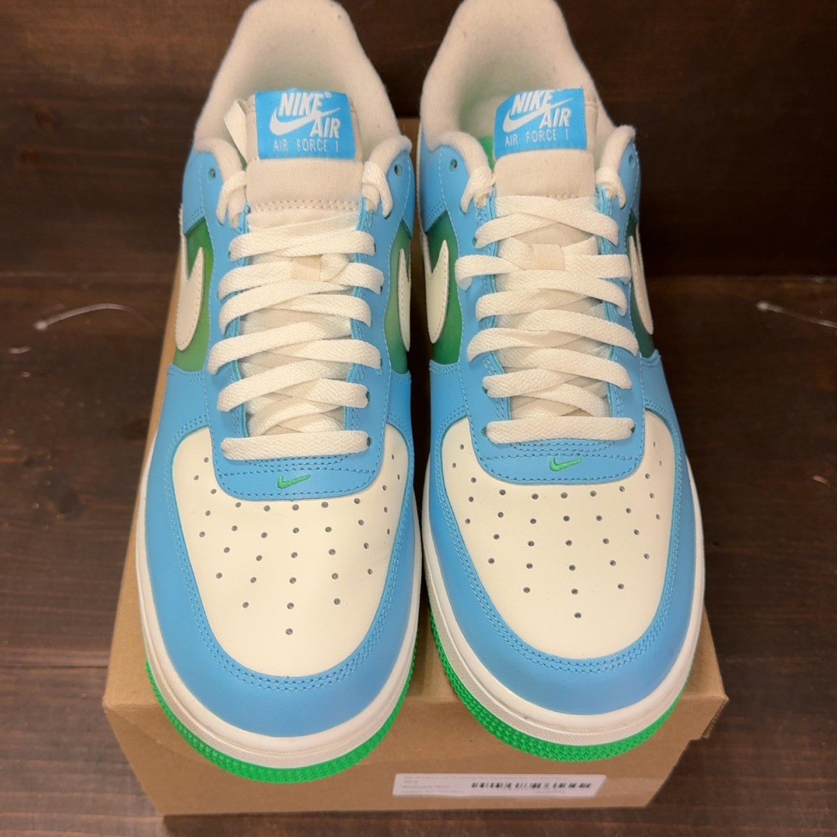 Nike Air Force 1 Low '07 Aquarius Blue Vapor Green Size 10.5 (Pre-Owned) - Image 3