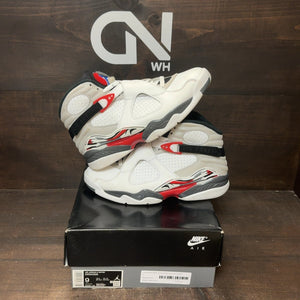 Jordan 8 Retro White True Red (2025) Size 9 (Pre-Owned) - front