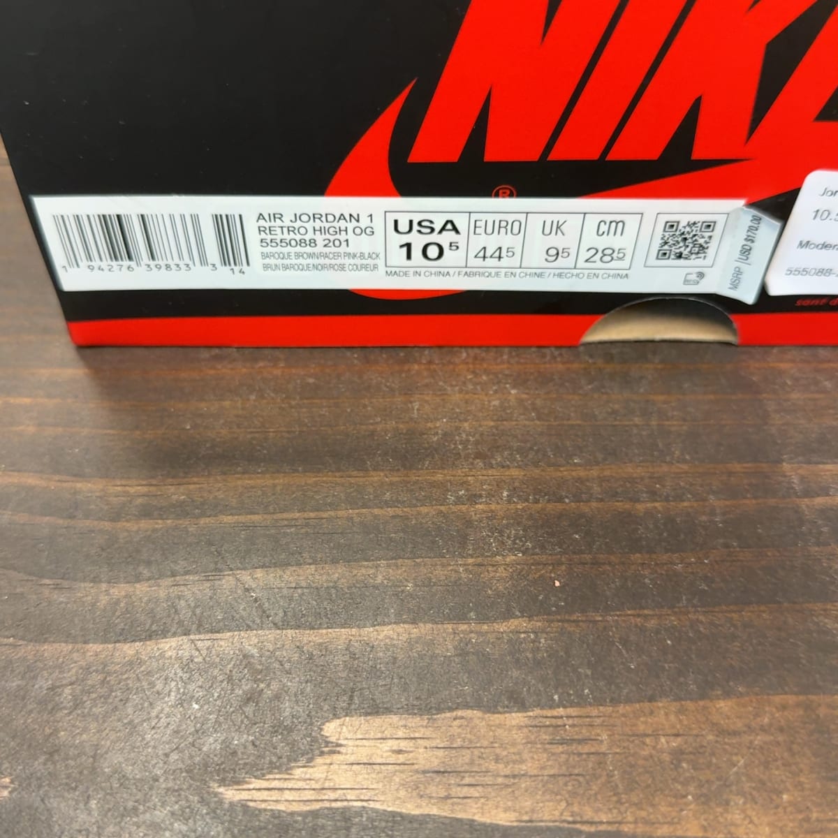 Jordan 1 Retro High Tokyo Bio Hack Size 10.5 (Pre-Owned) - aux