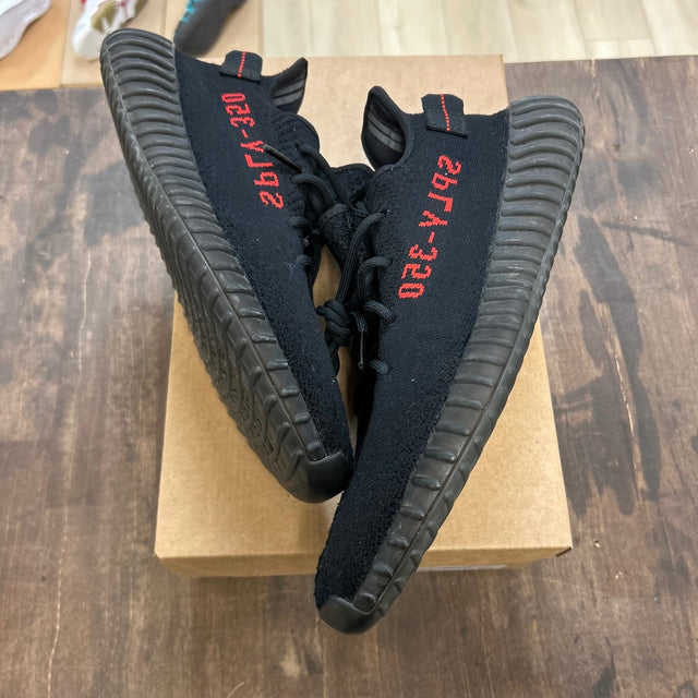 adidas Yeezy Boost 350 V2 Black Red Size 11 (Pre-Owned) - Image 1