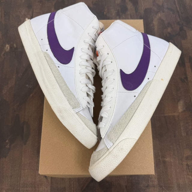 Nike Blazer Mid 77 Vintage White Voltage Purple Size 10.5 (Pre-Owned) - Image 1