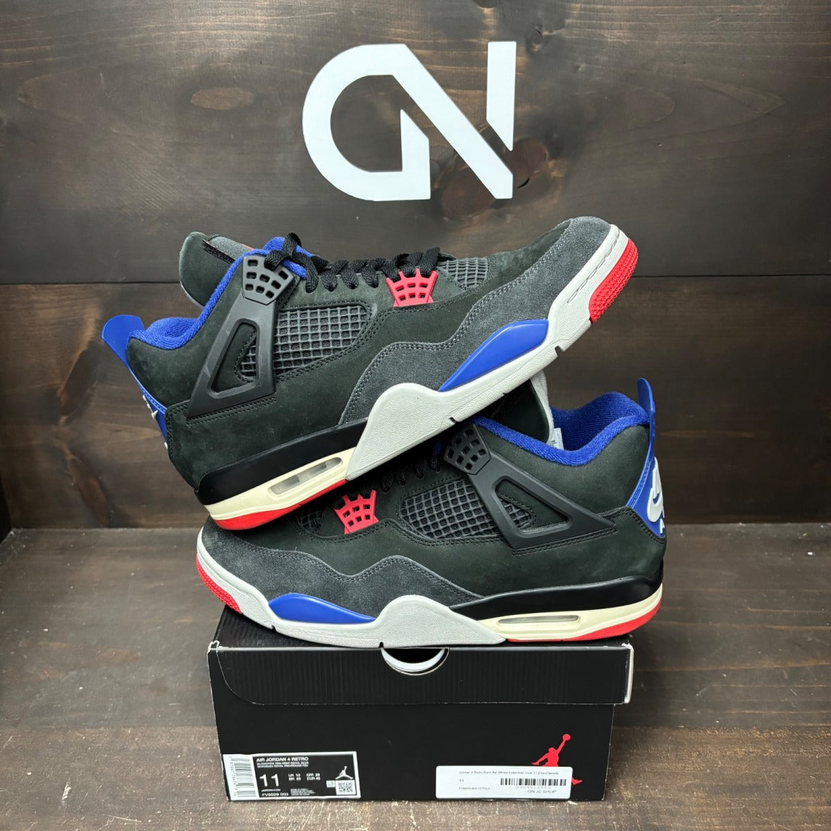 Jordan 4 Retro Rare Air (White Lettering) Size 11 (Pre-Owned) - Image 1