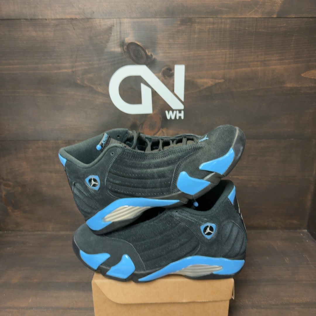 Jordan 14 Retro Black University Blue (2026) Size 10 (Pre-Owned) - Image 1
