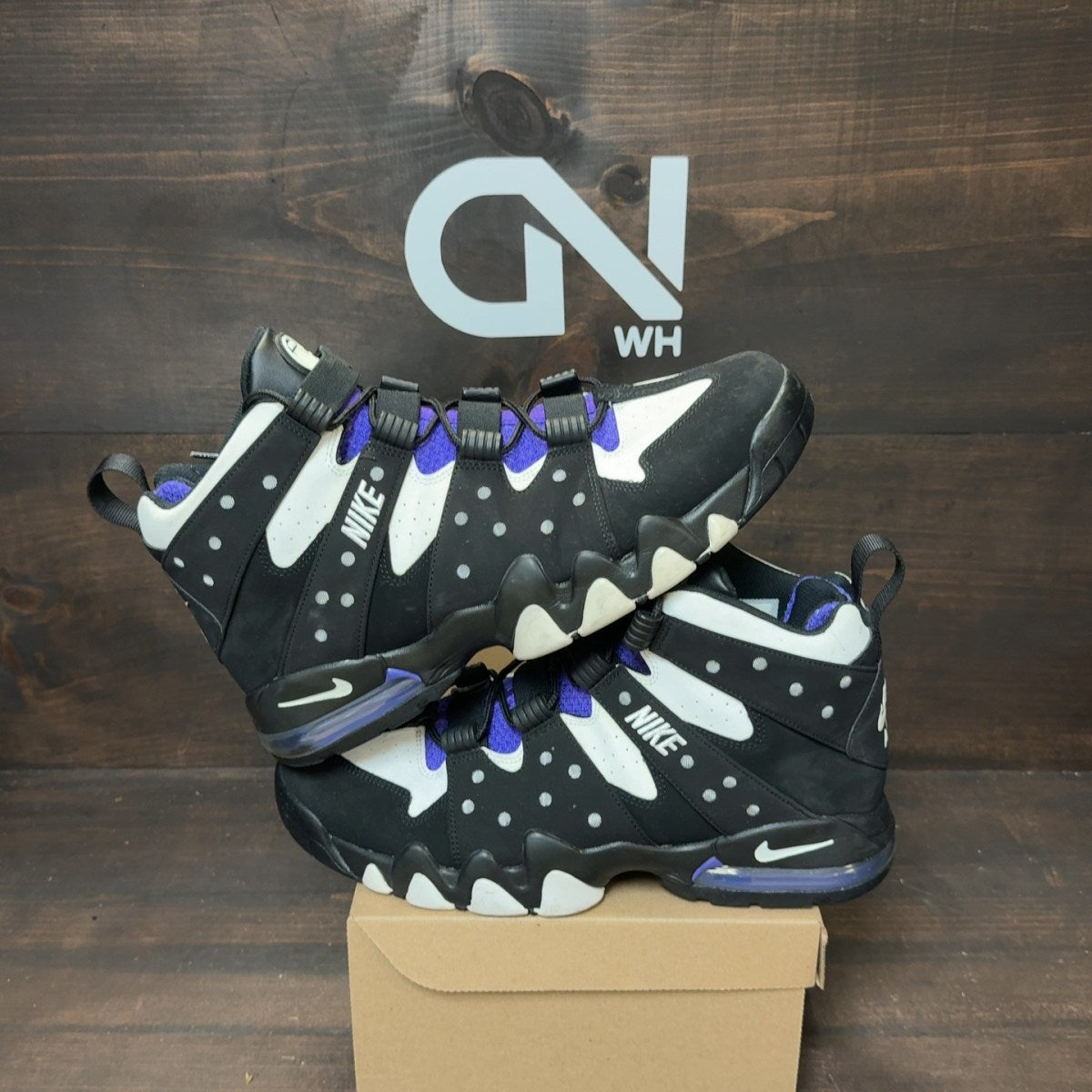 Nike Air Max 2 CB '94 Black White Purple Size 12 (Pre-Owned) - Image 1