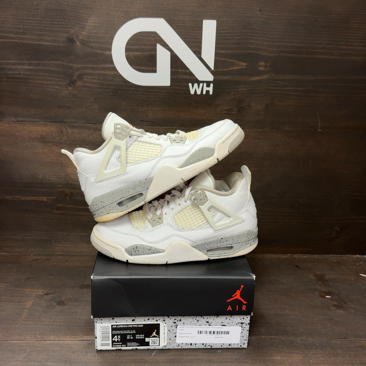 Jordan 4 Retro White Oreo (2021) (GS) - Image 1
