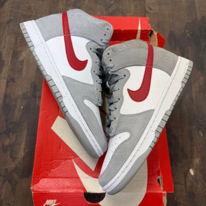 Nike Dunk High Light Smoke Grey Gym Red - Image 1