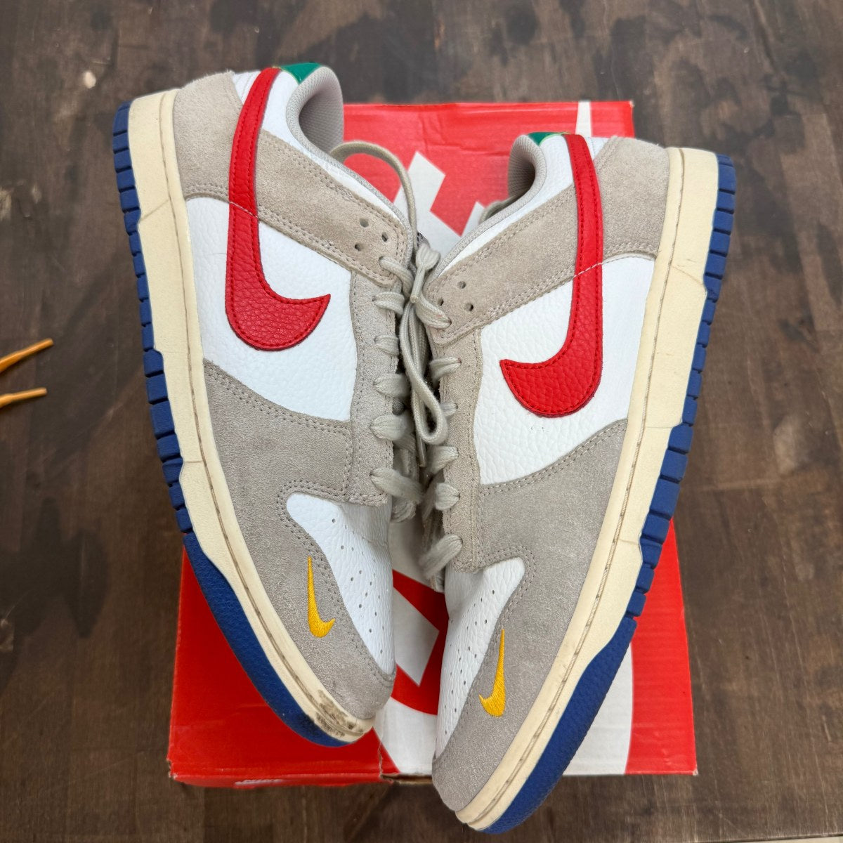 Nike Dunk Low Light Iron Ore Red Blue - Image 1