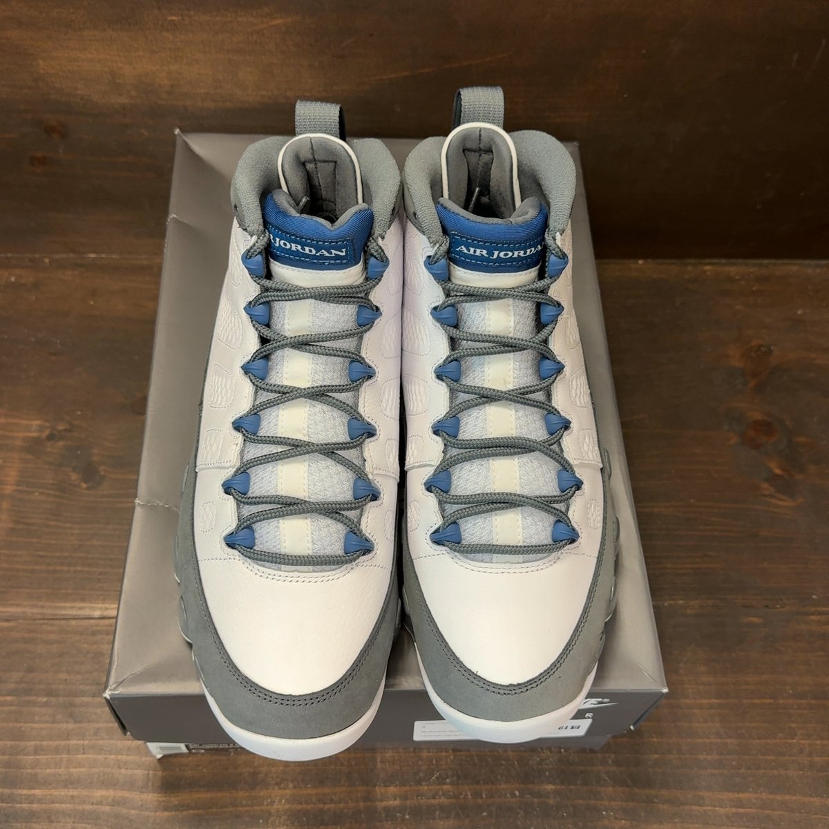 Jordan 9 Retro Flint Grey French Blue (2026) Size 9 (Pre-Owned) - tag