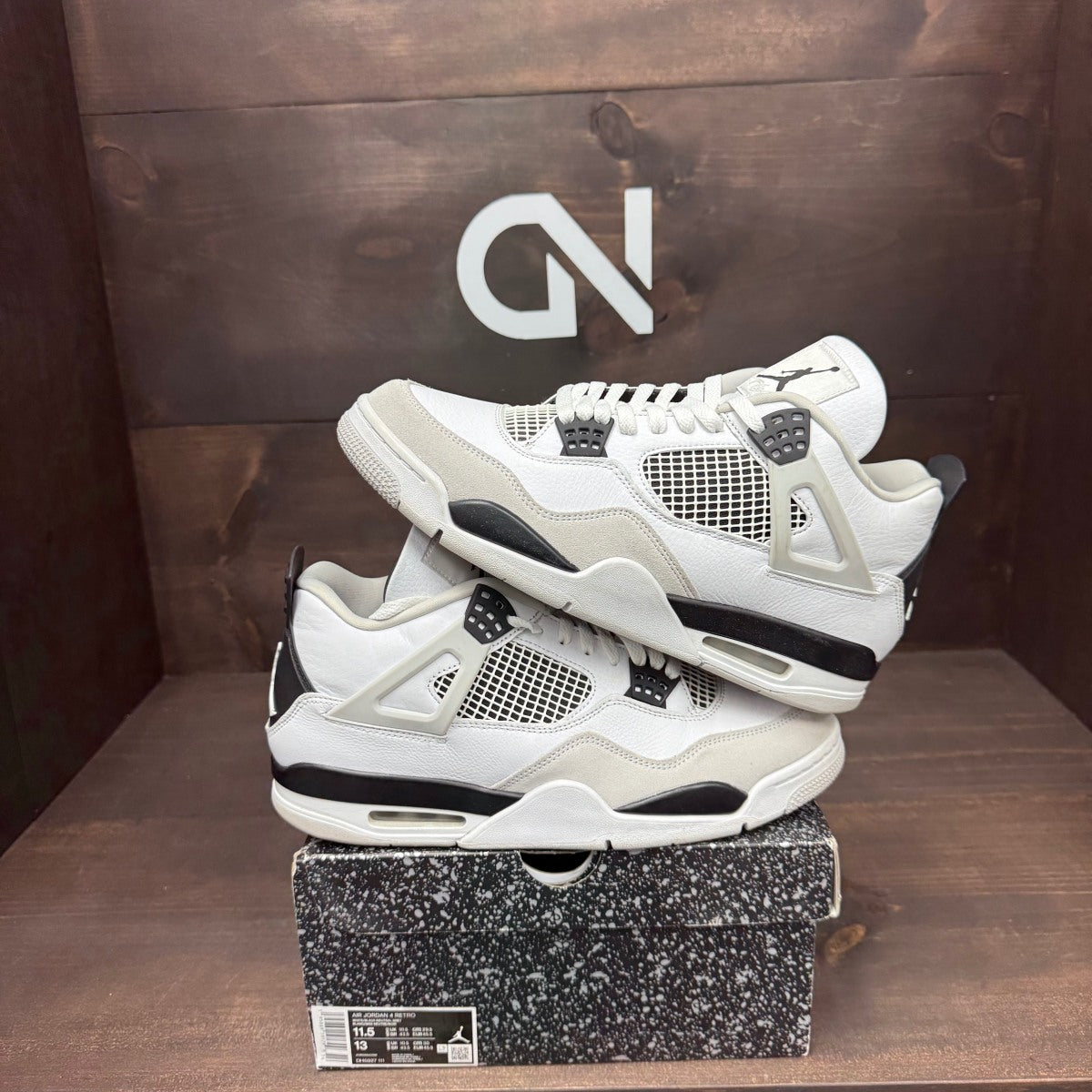 Jordan 4 Retro Military Black - Image 1