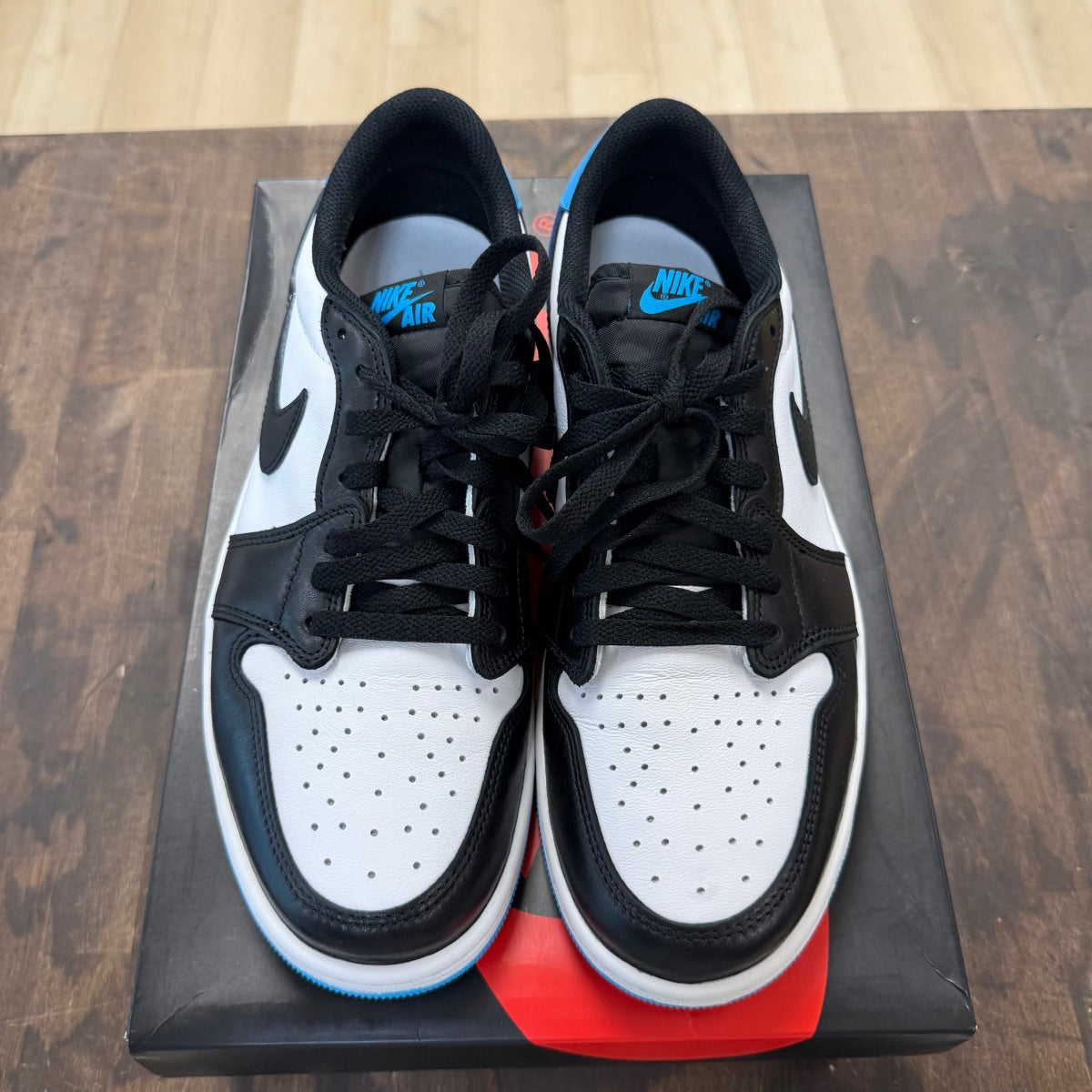 Jordan 1 Retro Low OG Black Dark Powder Blue - Image 2
