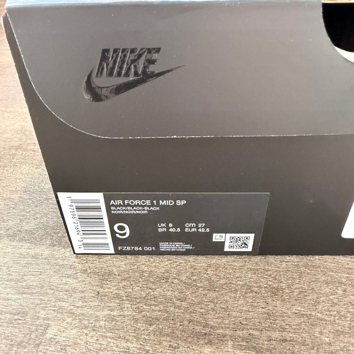 Nike Air Force 1 Mid Supreme Black - Image 6