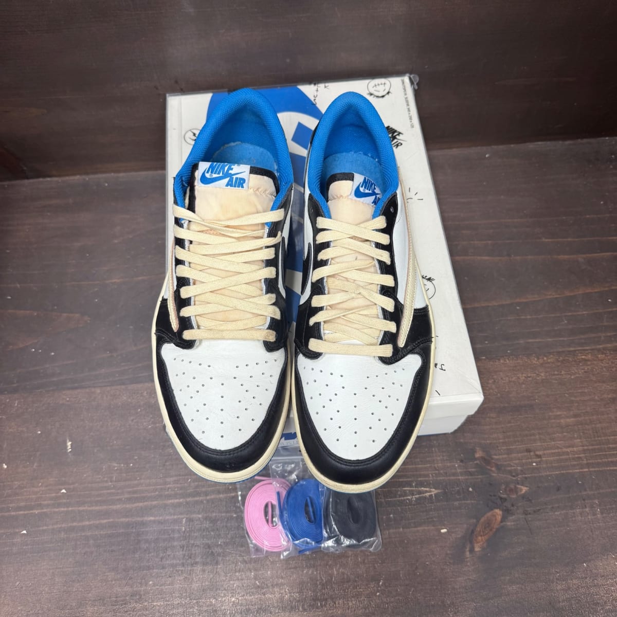 Jordan 1 Retro Low OG SP Fragment x Travis Scott Size 13 (Pre-Owned) - back
