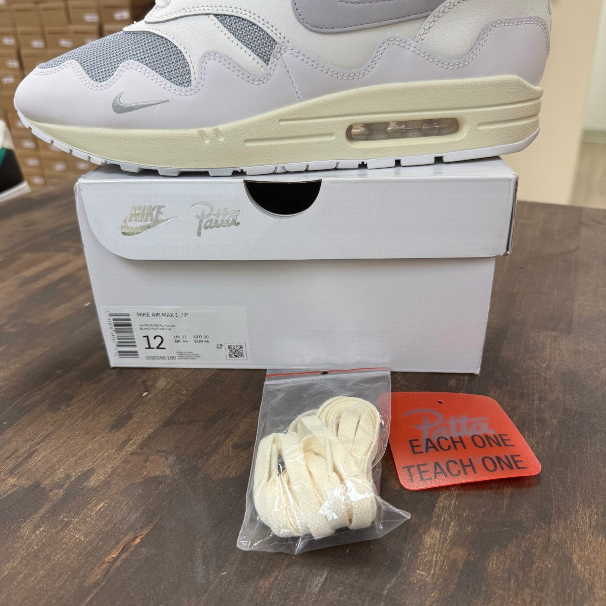 Nike Air Max 1 Patta Waves White - Image 6