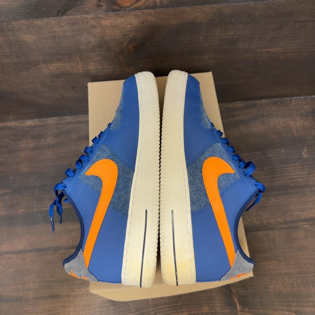 Blue Yellow Swoosh Nike Air Force 1 Low Size 10.5 (Pre-Owned) - Image 6