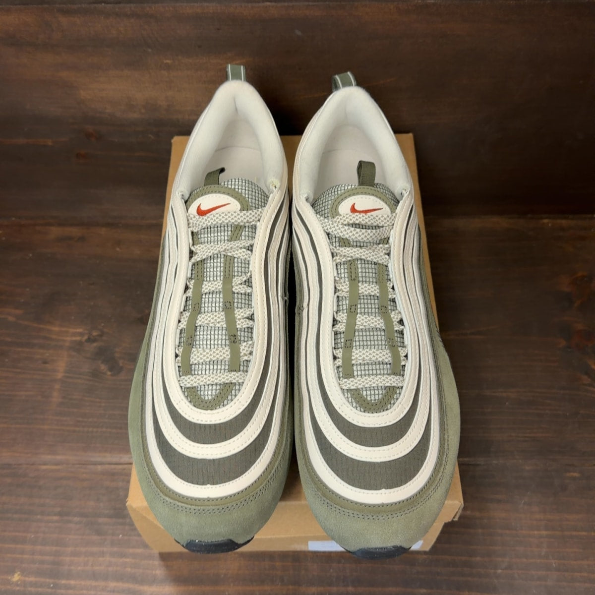 Nike Air Max 97 SE Cargo Khaki Rugged Orange Size 15 (Pre-Owned) - Image 3