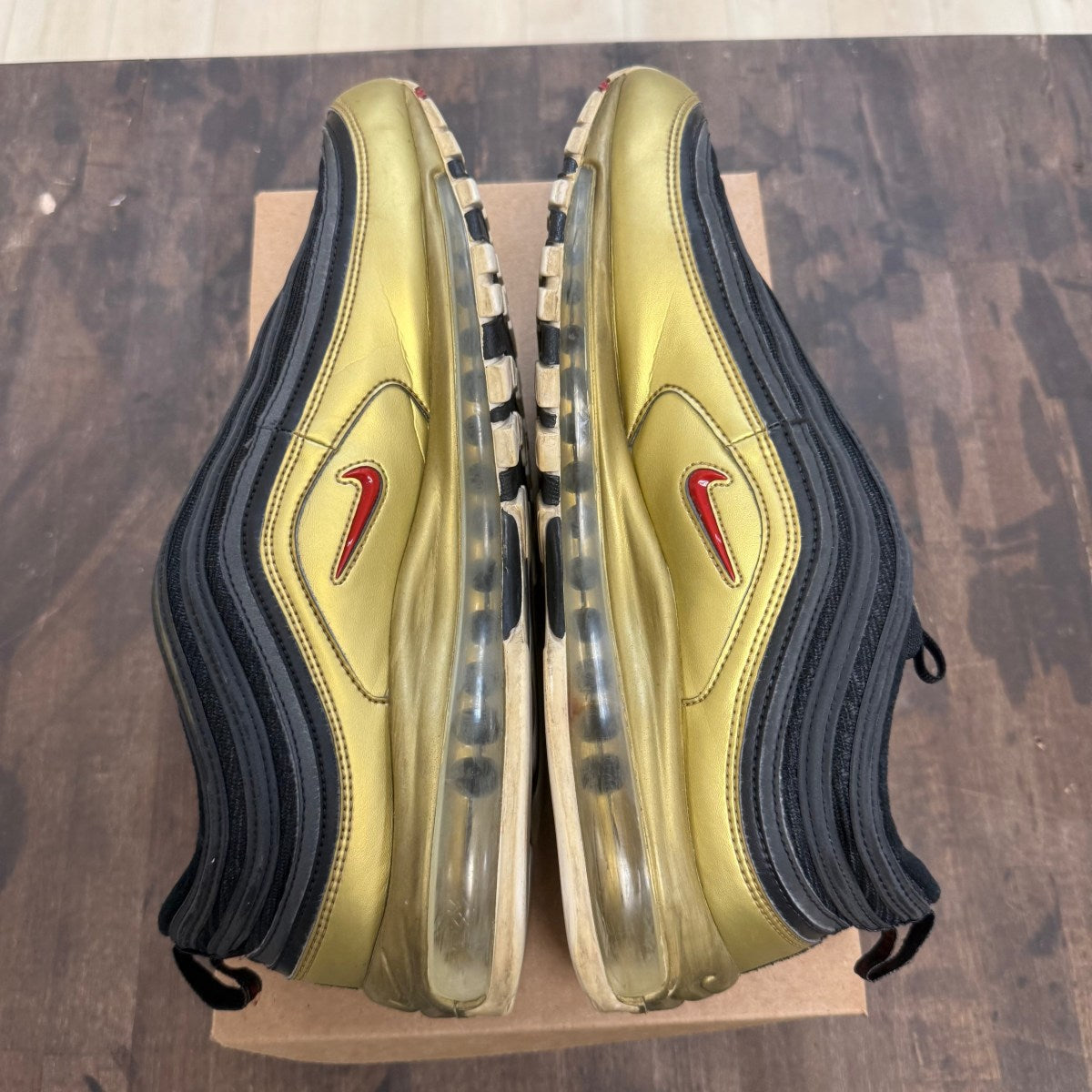 Nike Air Max 97 Black Metallic Gold Size 13 (Pre-Owned) - Image 4