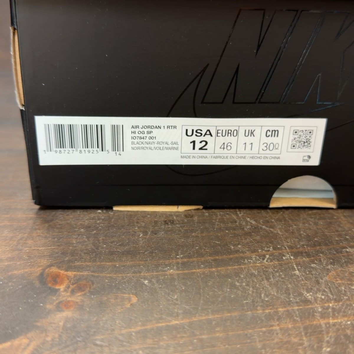 Jordan 1 Retro High OG SP Fragment x Union LA Sport Royal - Image 7