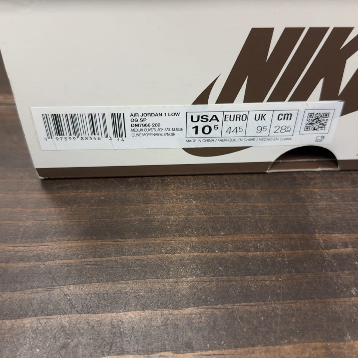 Jordan 1 Retro Low OG SP Travis Scott Medium Olive Size 10.5 (Pre-Owned) - aux