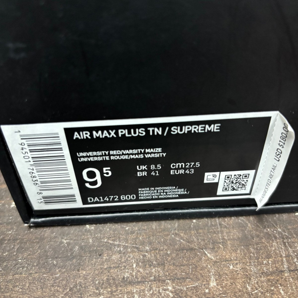 Nike Air Max Plus Supreme University Red - Image 7