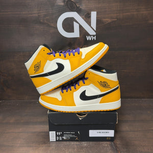 Jordan 1 Mid SE Lakers - Image 1