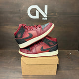 Jordan 1 Mid Team Red Black White (GS) Size 5.5Y (Pre-Owned) - Image 1