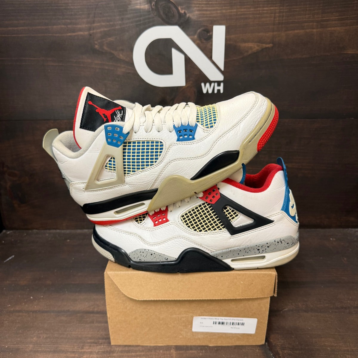 Jordan 4 Retro What The Size 9.5 (Pre-Owned) - Image 1