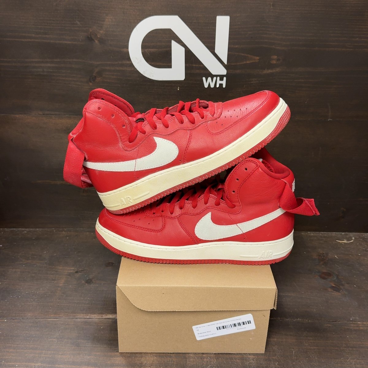 Nike Air Force 1 High NAI-KE Gym Red (2015) Size 12 (Pre-Owned) - front