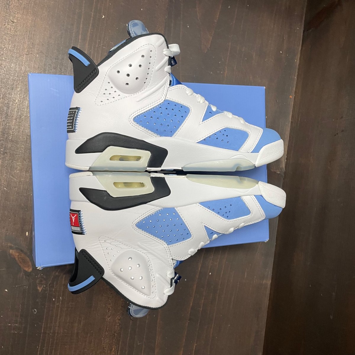 Jordan 6 Retro UNC White Size 7.5 (Pre-Owned) - box