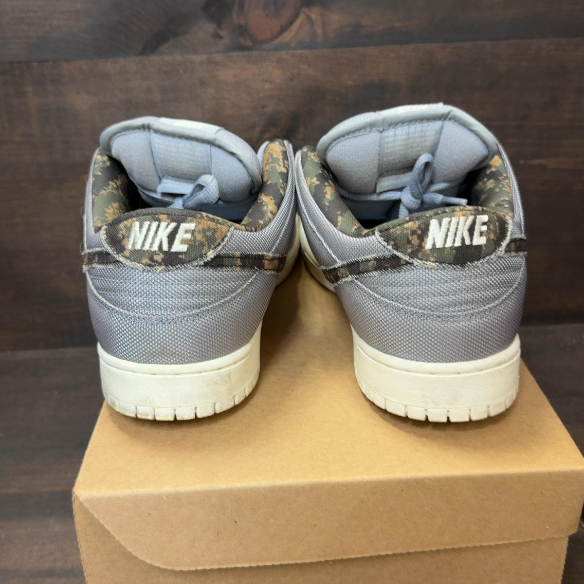 Nike SB Dunk Low Wolf Grey Digi Camo Size 11 (Pre-Owned) - Image 4