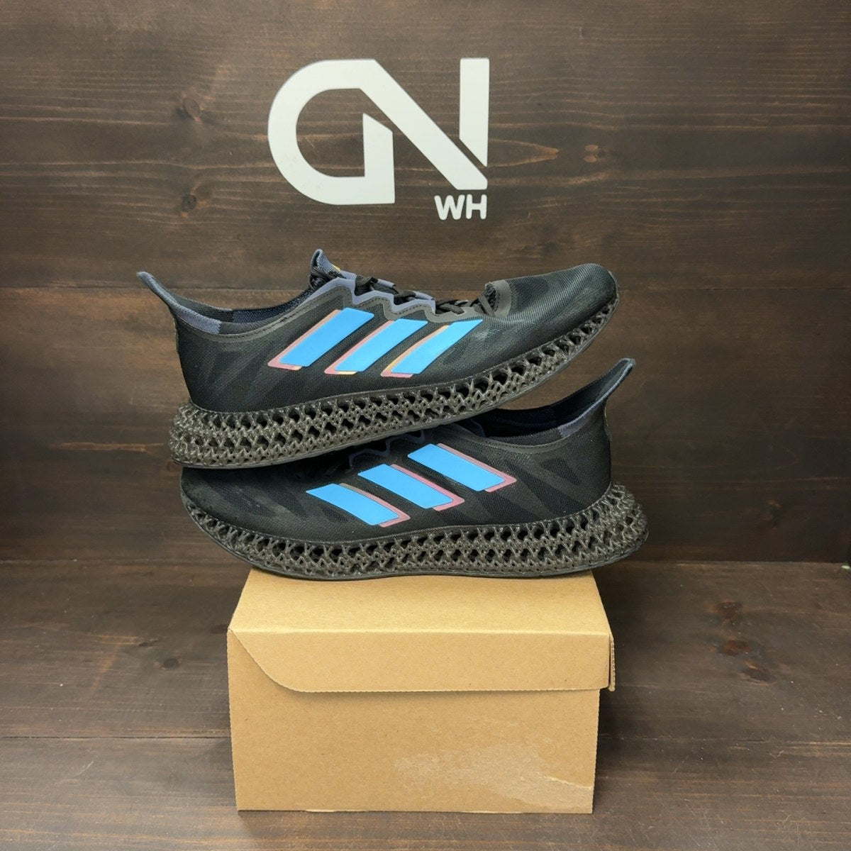 adidas 4DFWD 3 Core Black Blue Burst Cloud White Size 11 (Pre-Owned) - Image 1