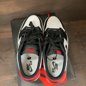 Jordan 1 Retro Low OG Black Toe (2023) Size 9 (Pre-Owned)