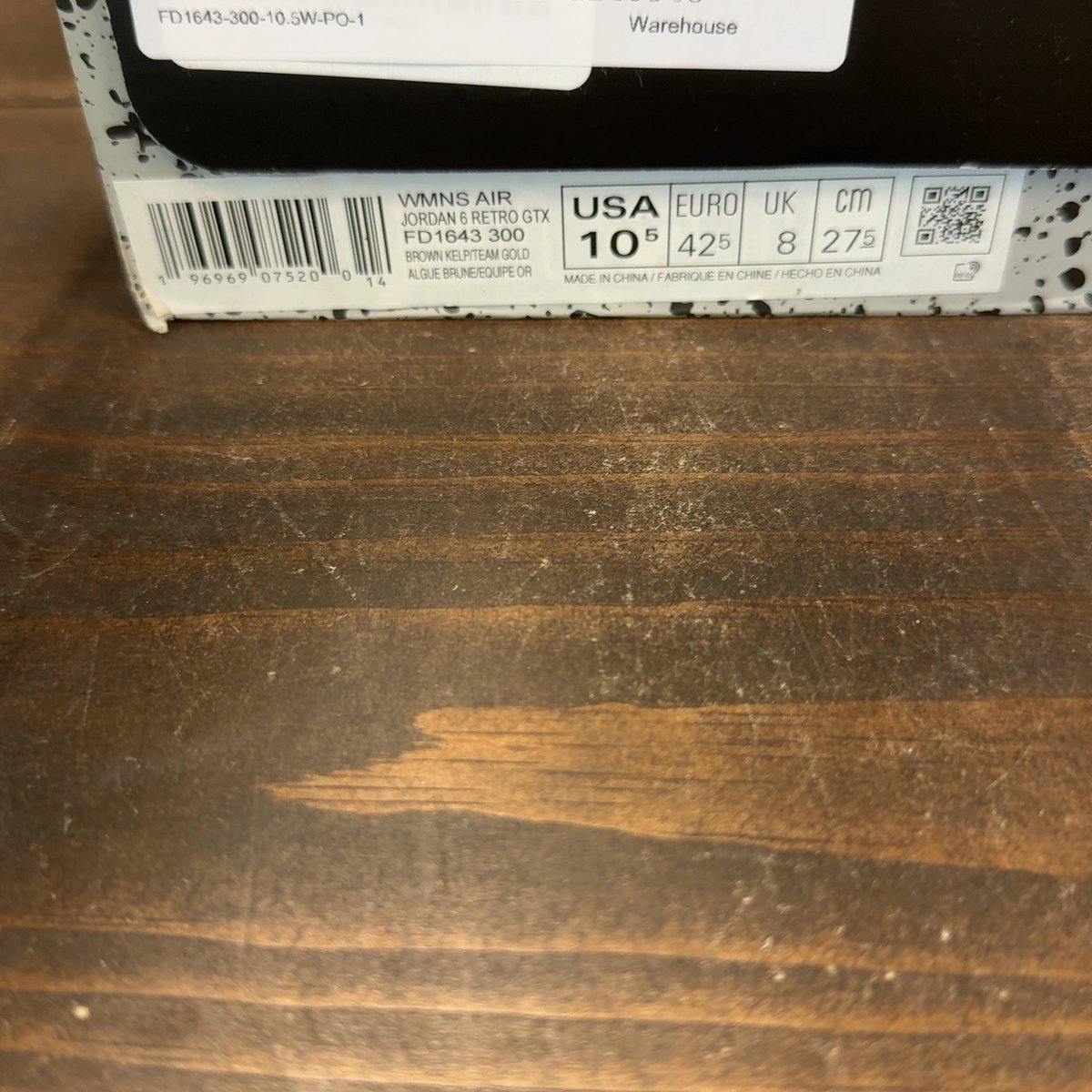 Jordan 6 Retro Gore-Tex Brown Kelp (Women's) Size 10.5W (Pre-Owned) - aux
