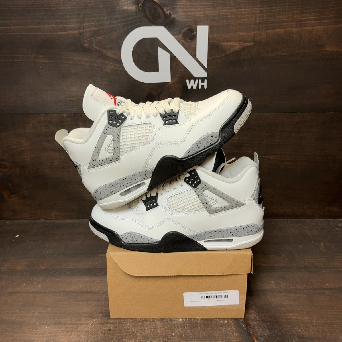 Jordan 4 Retro White Cement (2025) Size 9 (Pre-Owned) - Image 1