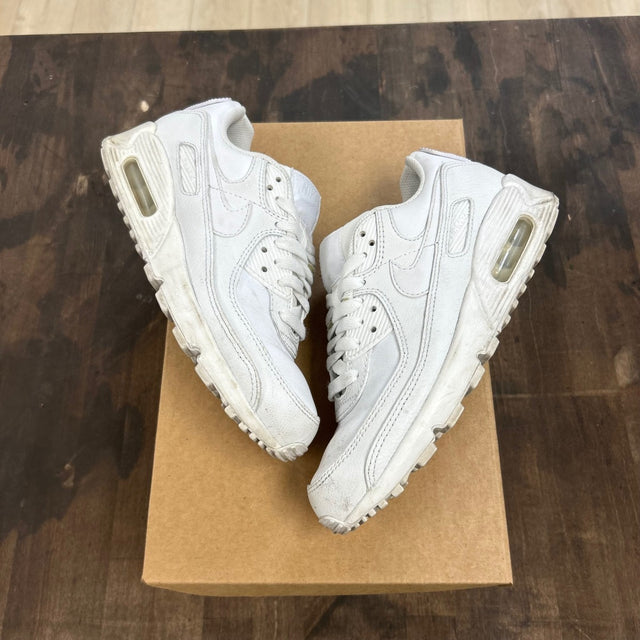 Nike Air Max 90 Leather Triple White Size 6.5 (Pre-Owned) - Image 1