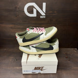 Jordan 1 Retro Low OG SP Travis Scott Medium Olive Size 11.5 (Pre-Owned) - front