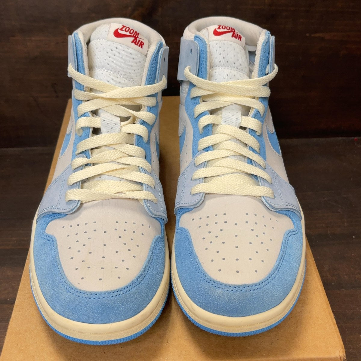 Jordan 1 High Zoom Air CMFT 2 Phantom University Blue (Women's) Size 9W (Pre-Owned) - Image 3