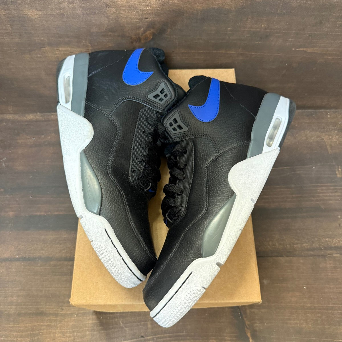 Nike Flight Legacy Black Hyper Blue Size 13 (Pre-Owned) - Image 2