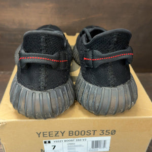 adidas Yeezy Boost 350 V2 Black Red Size 7 (Pre-Owned) - aux