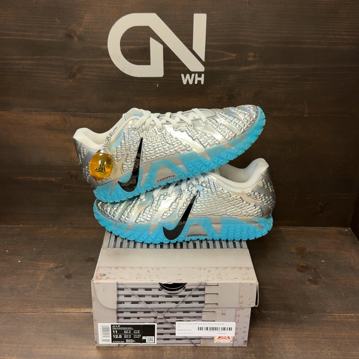 Nike Ja 3 Jurassic Park Cloud Island Size 11 (Pre-Owned) - front