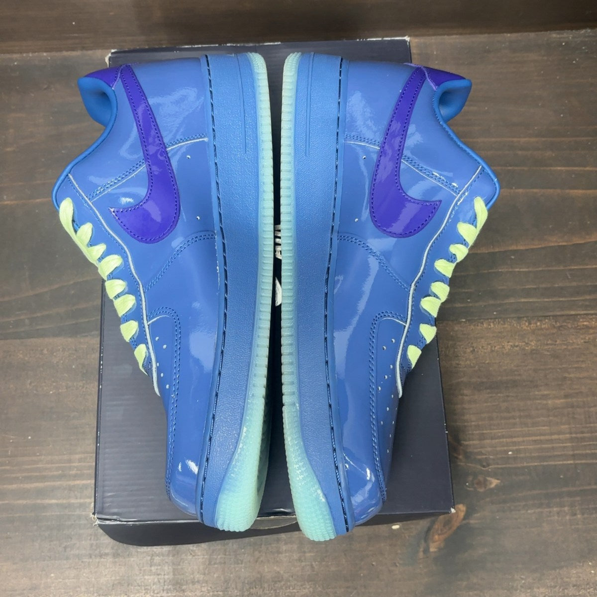 Nike Air Force 1 Low Patent Leather Mystic Navy Grape Ice - Image 4