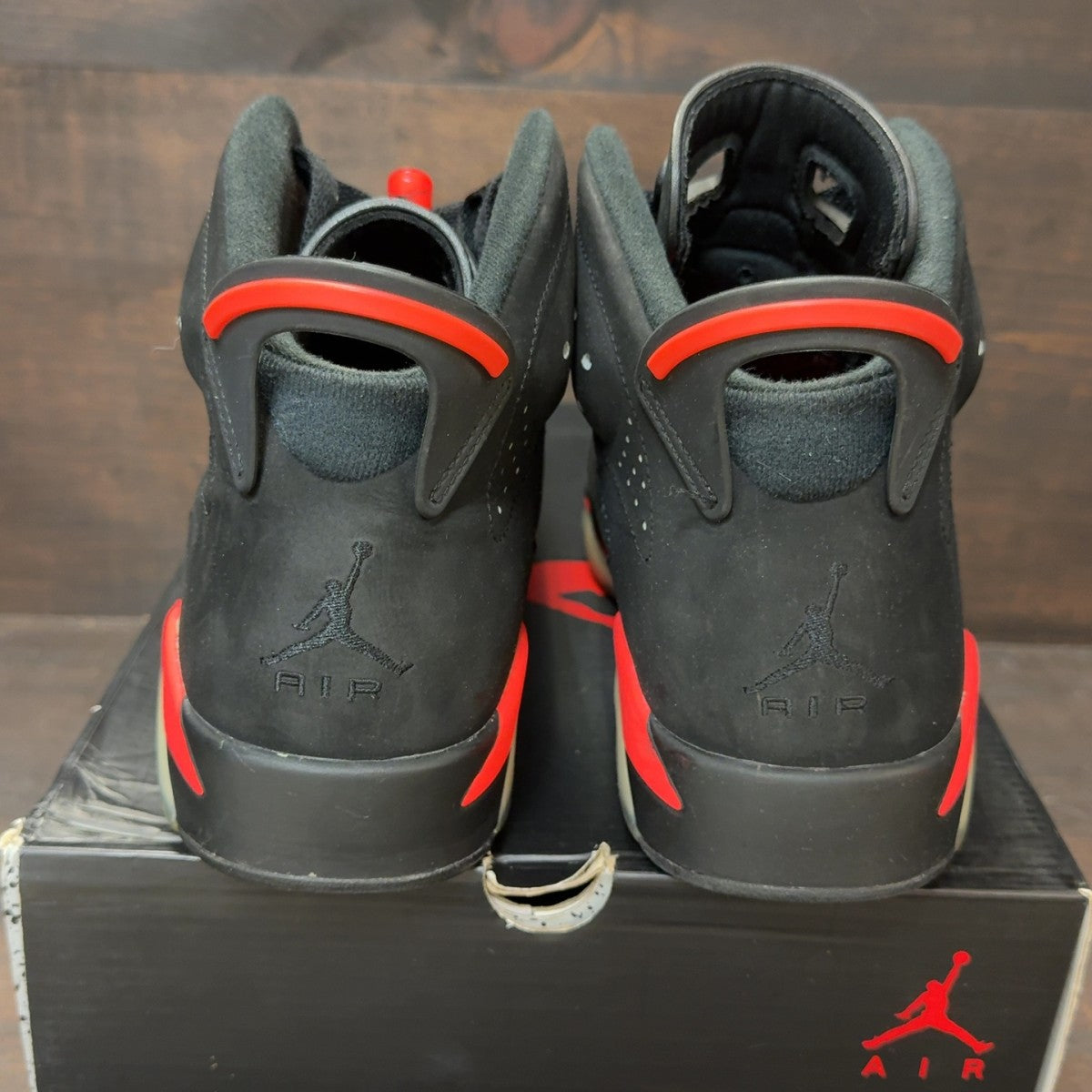 Jordan 6 Retro Infrared Black (2014) Size 10 (Pre-Owned) - aux
