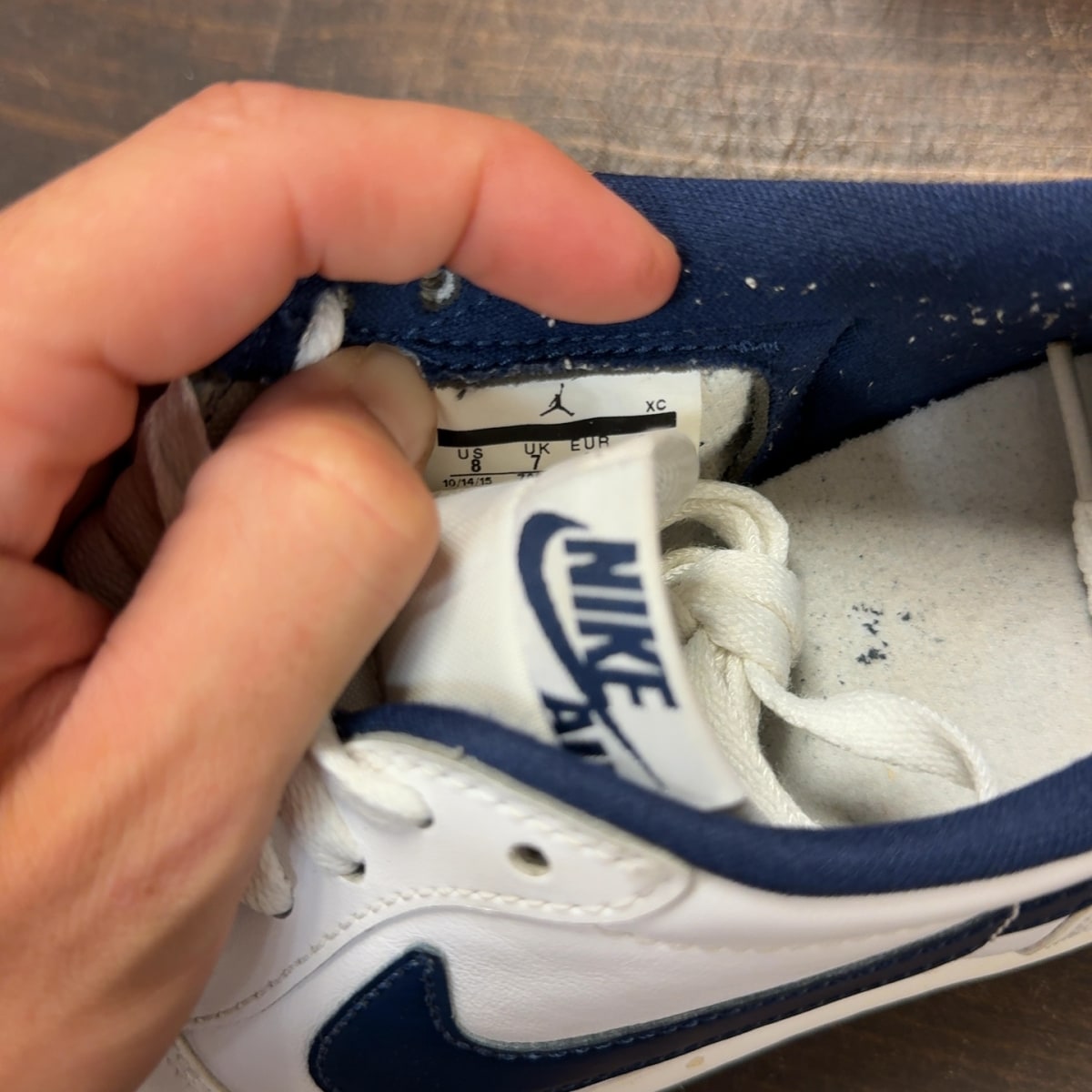 Jordan 1 Retro Low Metallic Blue Size 8 (Pre-Owned) - Image 7