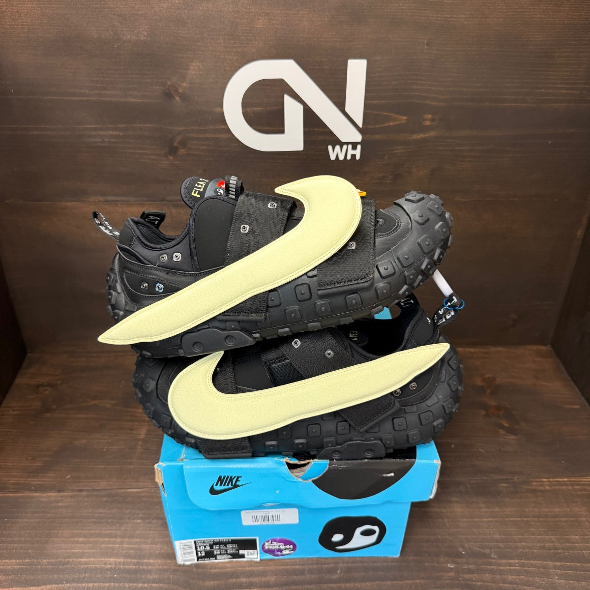 Nike CPFM Air Flea 2 Cactus Plant Flea Market Black Alabaster Size 10.5 (Pre-Owned) - Image 1