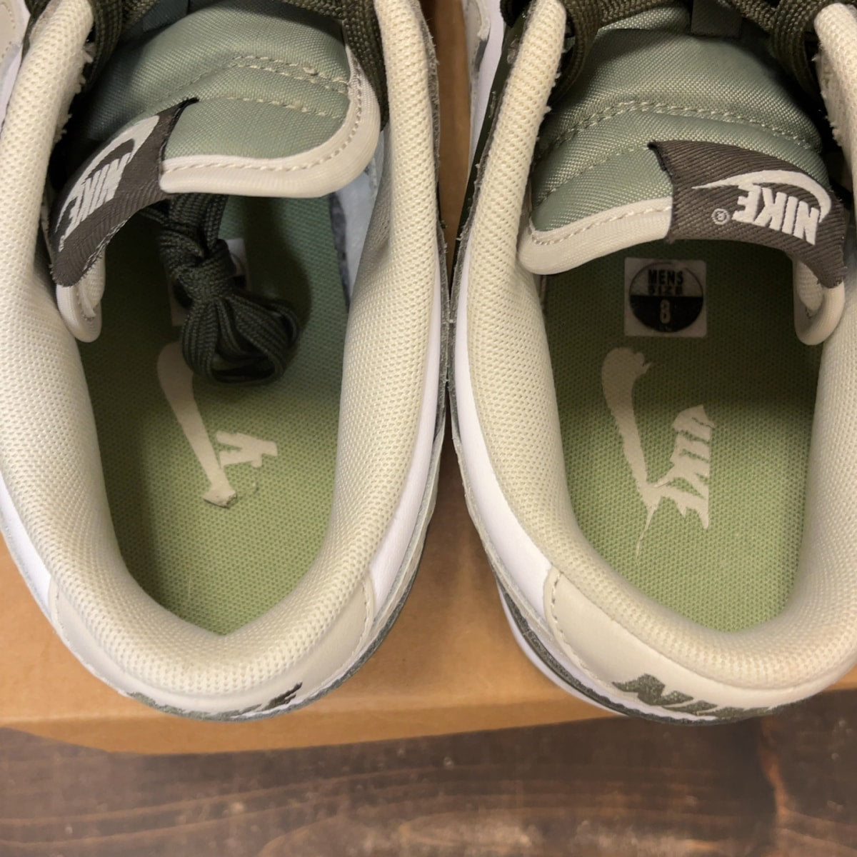 Nike Dunk Low Oil Green Cargo Khaki Size 8 (Pre-Owned) - Image 6